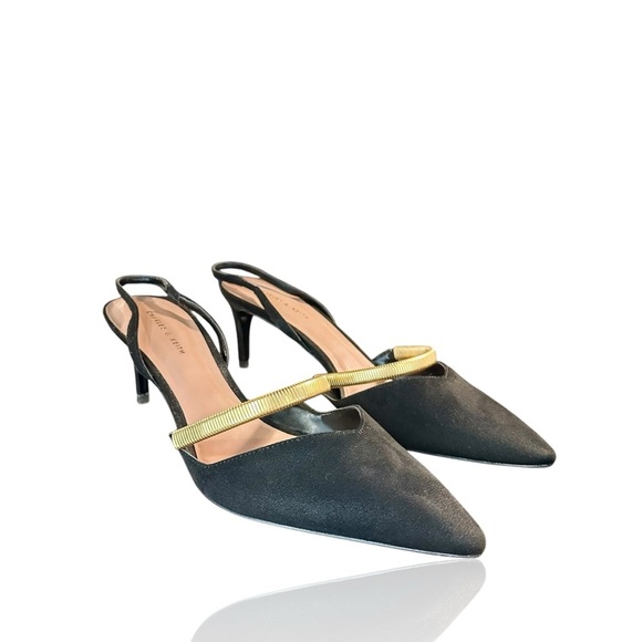NWOT Charles & Keith ‘Gold Mary Jane Strap Textured Slingback Heels’ Sz 11 - Picture 6 of 16